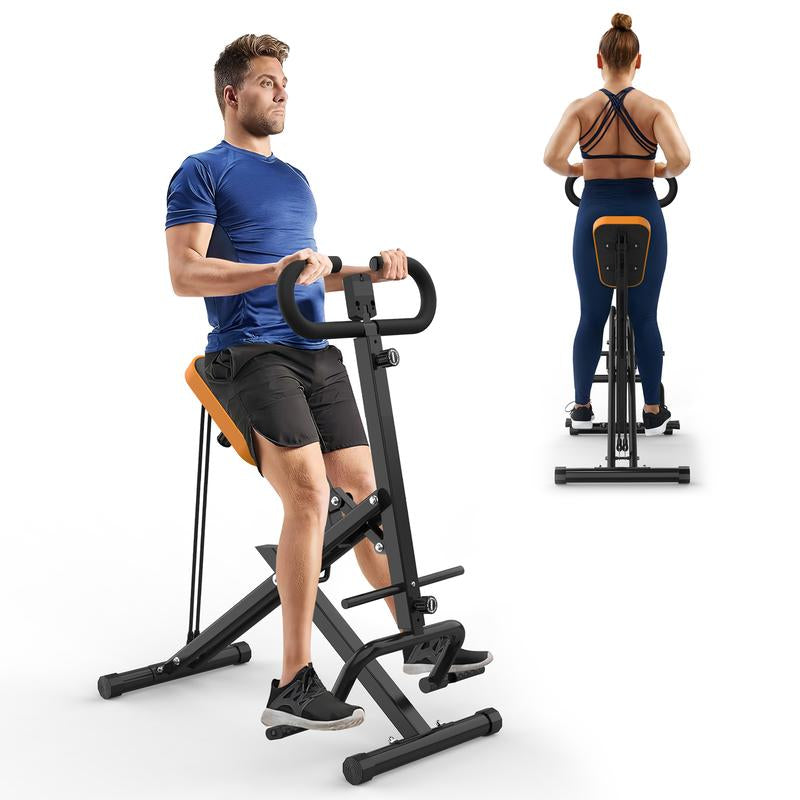 Squat Machine for Home,Rodeo Core Exercise Machine,250Lbs Foldable,Adjustable 4 Resistance Bands,Ride & Rowing Machine for Botty Glutes Butt Thighs,Ab Back/Leg Press Hip Thrust…